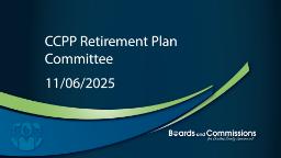 Navigate to CCPP Retirement Plan Committee: November 6, 2025